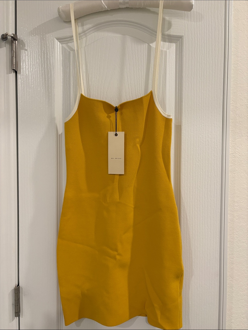 Bec+Bridge bodycon MINI DRESS Yellow size 8 New with tags